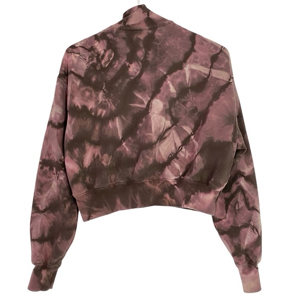 Nike Tie Dye Sweatshirt Crop Womens Size Small XS Pullover Custom Upcycled Multi - Picture 5 of 14